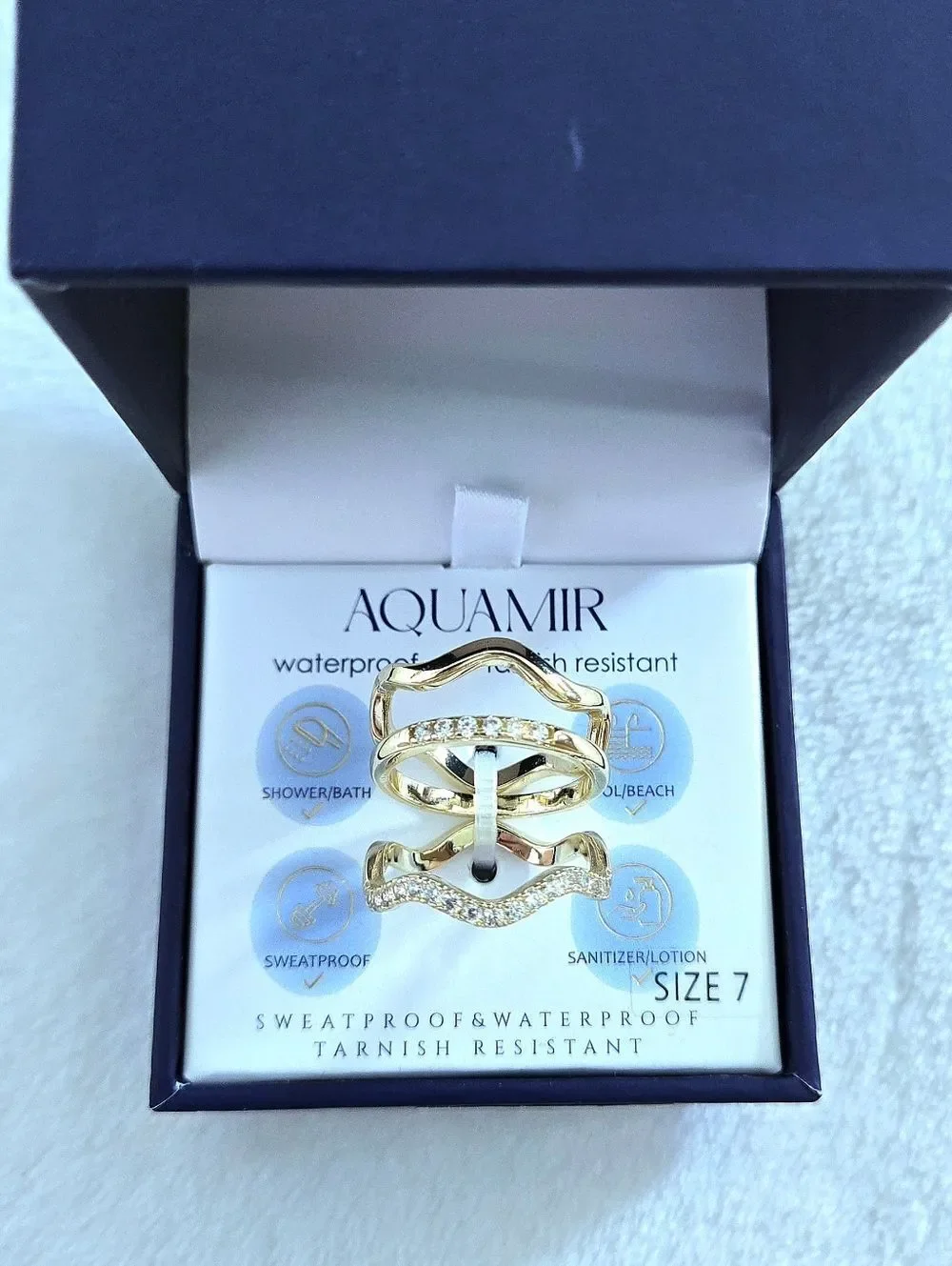 Aquamir Waterproof Triple3️⃣ Ring💍 Set - NIB